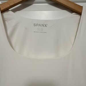 SPANX White Scoop Neck Tee
